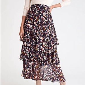 Ann Taylor flounce maxi skirt